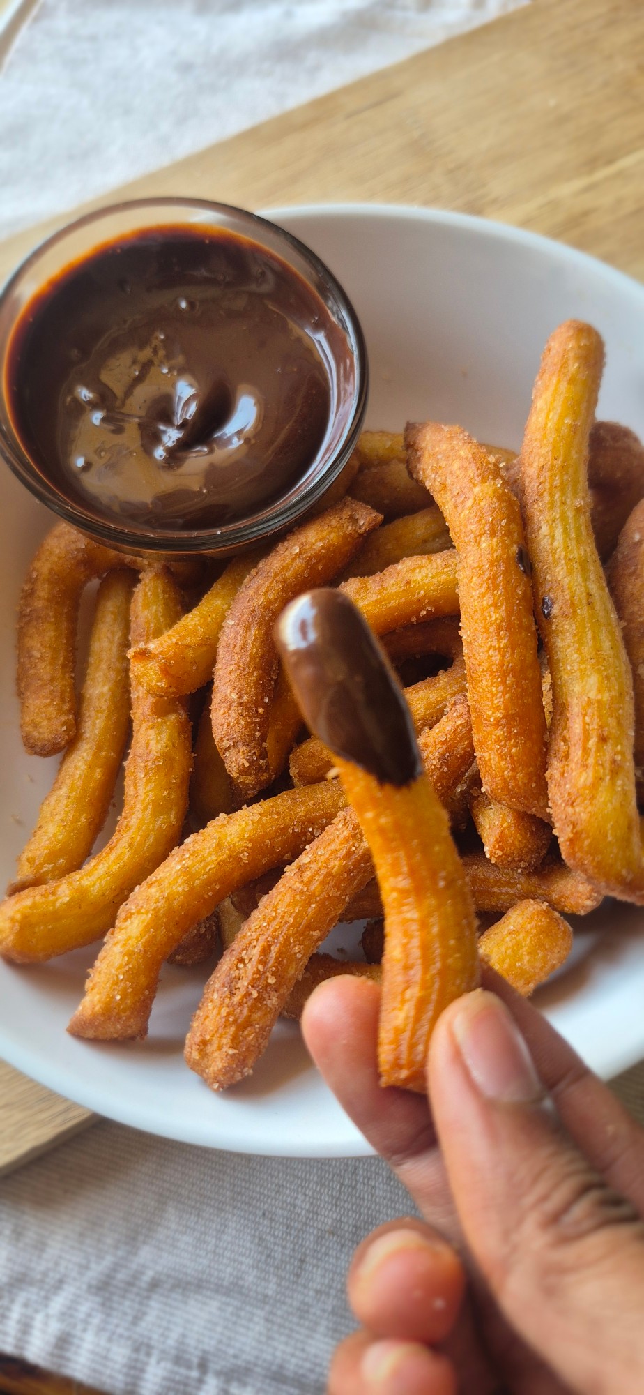 Churros with Dark Chocolate Sauce