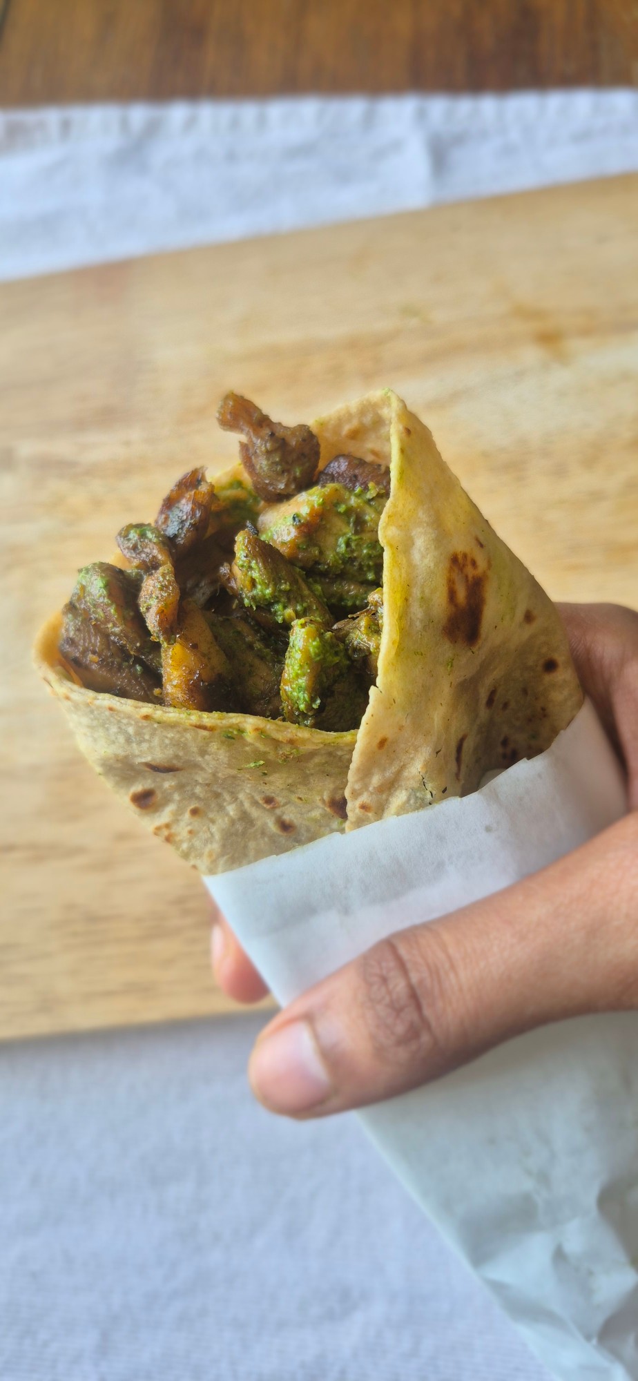 Masala Veggie Roti Roll